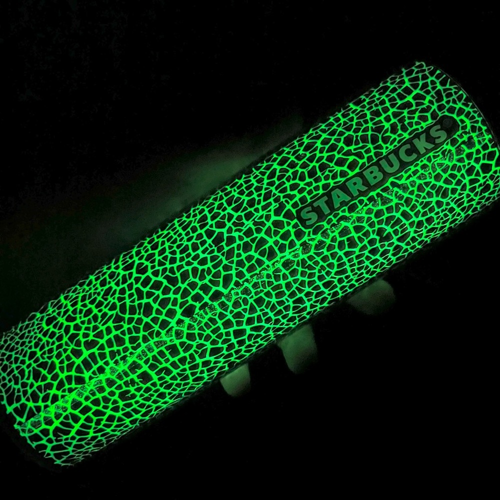 🖤Starbucks 2022 Halloween🎃Glow In The Dark🌟Night Crackle Cold Drink Cup, 16oz